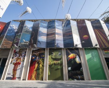 DUBAI, 16 November 2021. Exterior view of the Bolivia Pavilion, Expo 2020 Dubai. (Photo by Stuart Wilson/Expo 2020 Dubai)